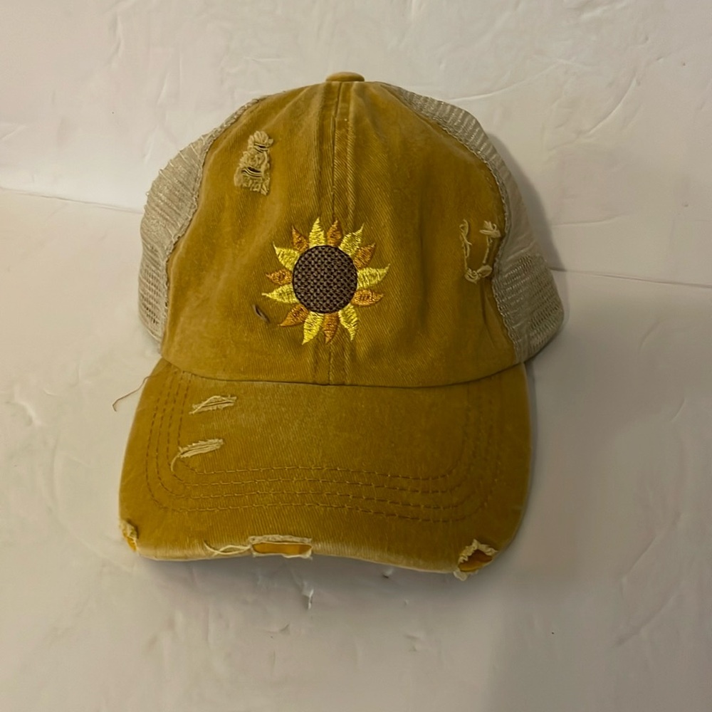 Sunflower Ponytail Baseball Cap - image 1